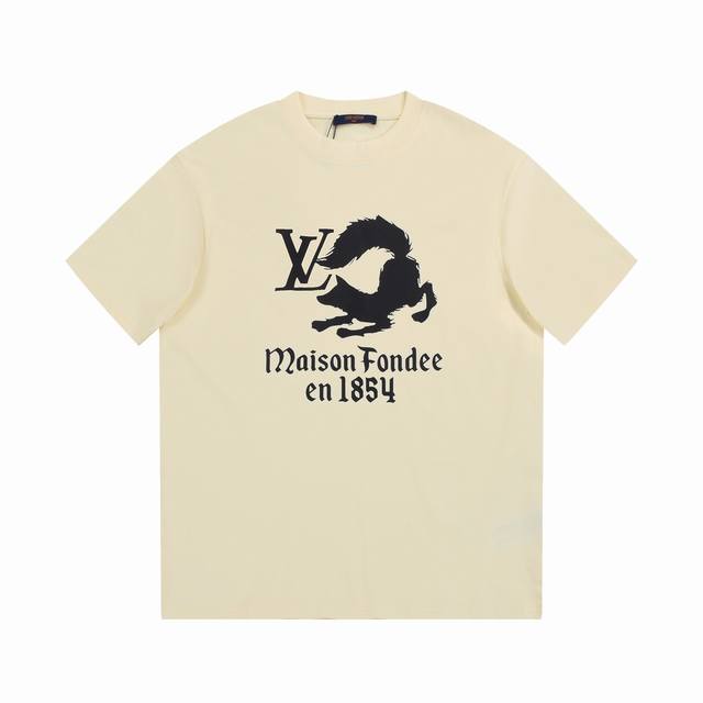 Lv路易威登Louis Vuitton 驴家1V 经典1854狐狸图案字母半袖T恤短袖小红书热门爆款｜明星网红同款穿搭 1面料采用220克纯棉双纱面料 柔软亲肤