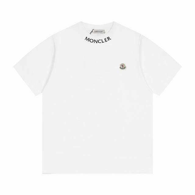 上新 款号:G819Moncler蒙口新款领口经典Logo休闲圆领短袖T恤 小红书热门爆款｜明星网红同款穿搭 1面料采用26支270克纯棉双纱面料 柔软亲肤、透
