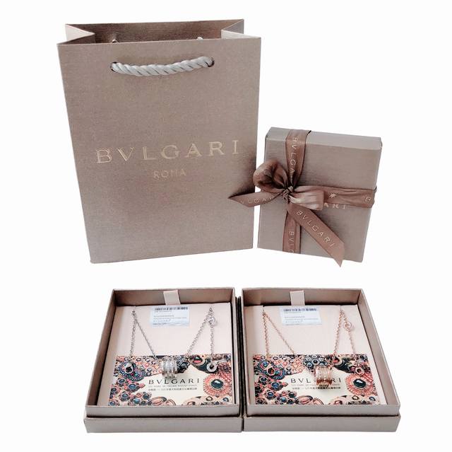 Bvlgari 宝格丽中间钻项链 精工版 宝格丽积分兑换，超仙设计，处处显得优雅高贵！海外柜台礼遇赠品！百搭奢侈品珠宝！镶嵌施华洛世奇水钻超级闪耀衬肤色，处处显