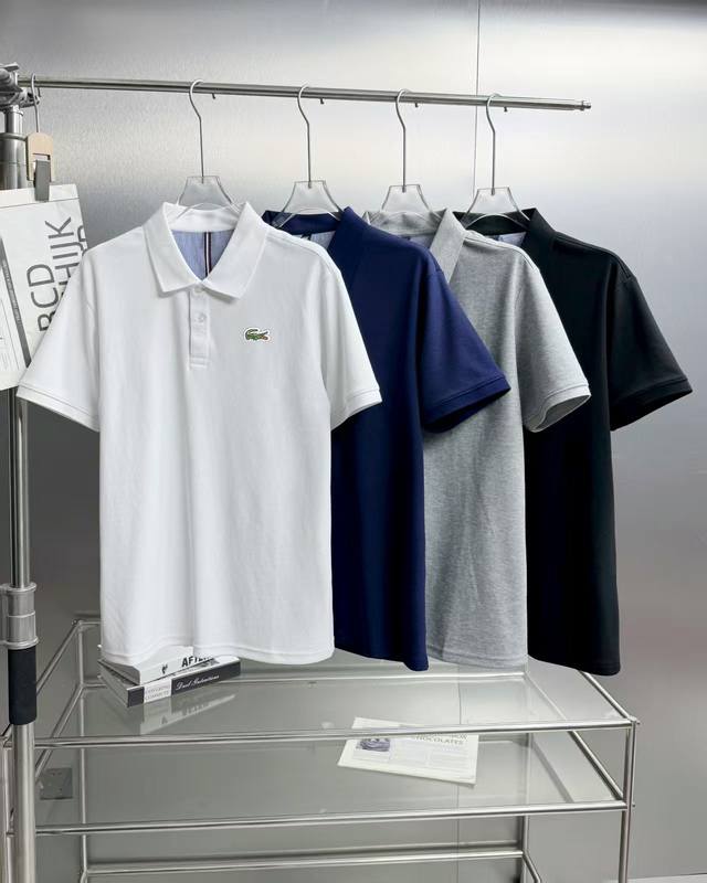 Lacoste 法国鳄鱼 3D立体刺绣Polo衫｜64支珠地棉｜商务休闲两穿 **64支双重水洗珠地棉** 蜂巢网眼结构，透气性提升50% 亲肤柔软，久洗不变形