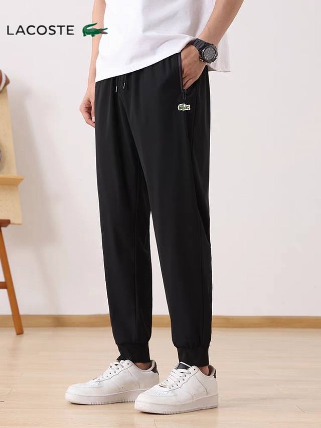 Lacoste 法国鳄鱼 新款户外 冰丝裤 男女同款 薄款潮流 宽松透气 束脚运动休闲裤 舒适新款户外 冰丝裤 男女同款 薄款潮流 宽松透气 束脚运动休闲裤 舒
