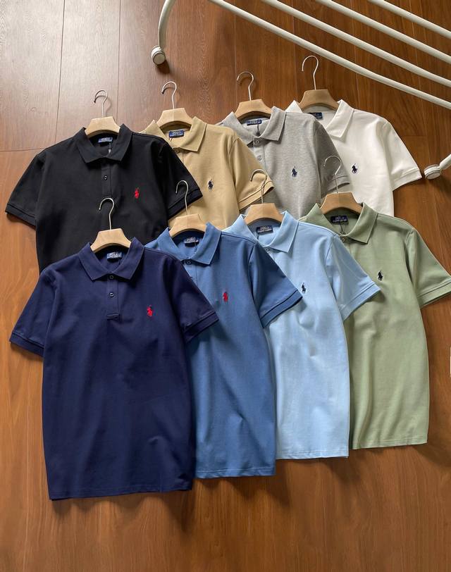 高品质 Ralph Lauren 拉夫劳伦男装纯棉商务休闲纯色8色短袖T恤 翻领Polo衫 男士夏季必备款时尚之选！男士的衣橱中，Polo衫必占着重要的一席之地