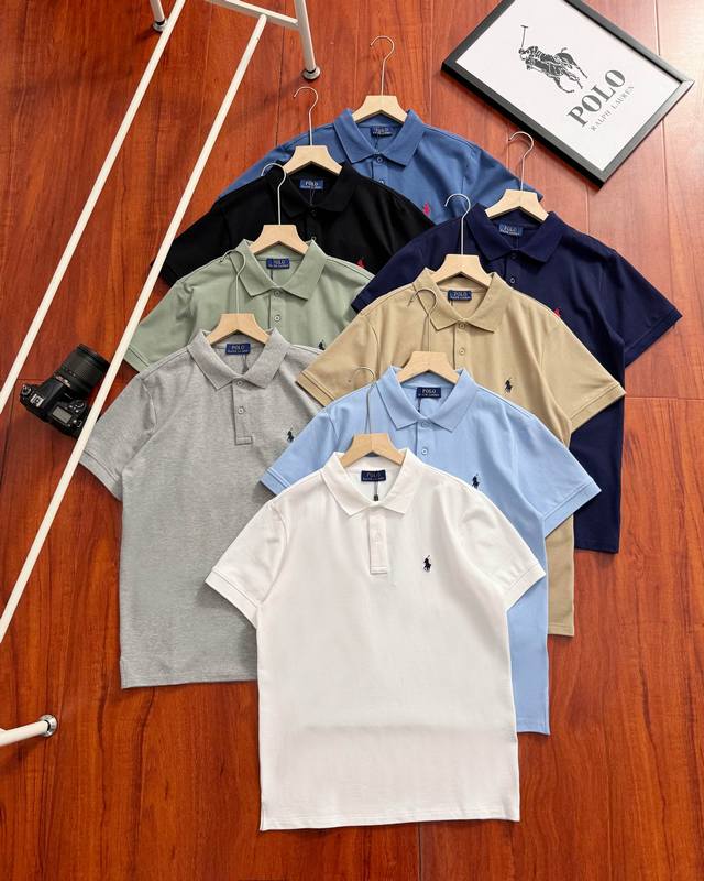 供 原单品质 专柜在售Ralph Lauren 拉夫劳伦男装纯棉商务休闲纯色8色短袖T恤 翻领Polo衫 男士夏季必备款时尚之选！男士的衣橱中，Polo衫必占着