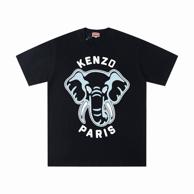 全年不下架 正常退换 跑量天花板 Kenzo 高田贤三 25Ss新款春夏圆领宽松基础印花短袖T恤重磅2 G精梳赛络纺百分百纯棉面料，告别透薄尴尬；3倍密度撑起立