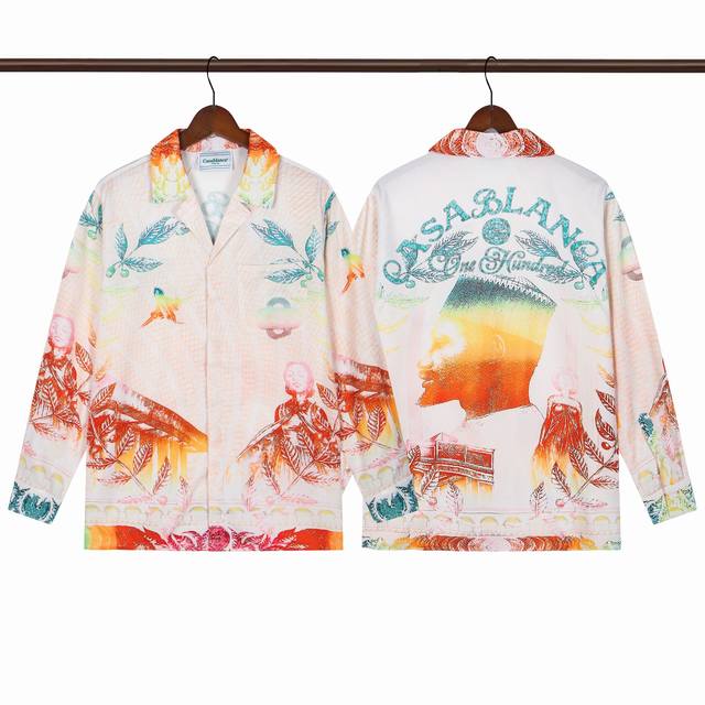 款号C602Casablanca 高品质沙滩系列长袖衬衫尺码M L Xl Xxl Xxxl