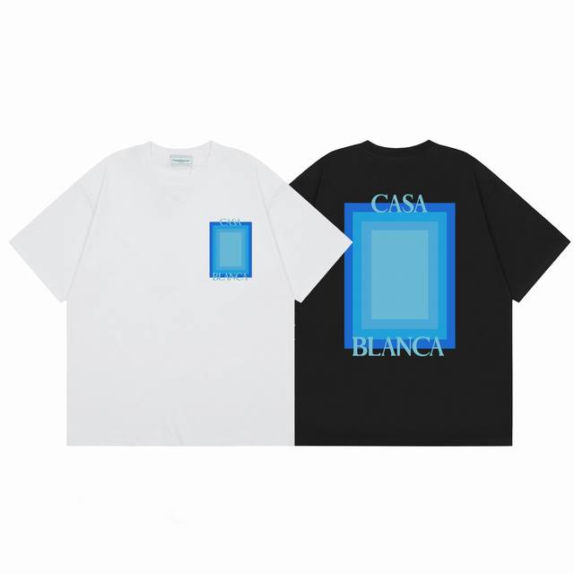 款号C86Casablanca 高品质纯棉双沙休闲短袖T恤颜色:黑色 白色尺码S M L Xl
