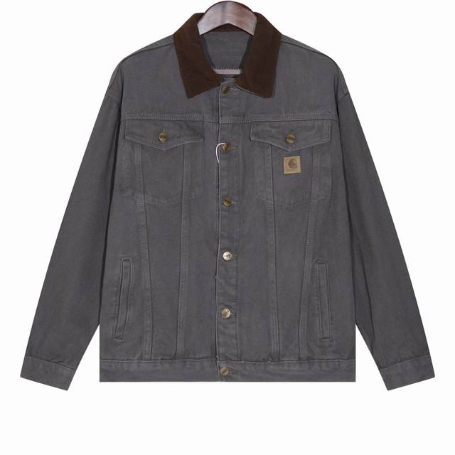 隔天 Carhartt Wip｜卡哈特 复古做旧重磅水洗底特律多口袋日系夹克牛仔外套-成衣水洗做旧处理，懂得大哥已经下手了！上身很帅，比常规颜色更显时尚尊重最初