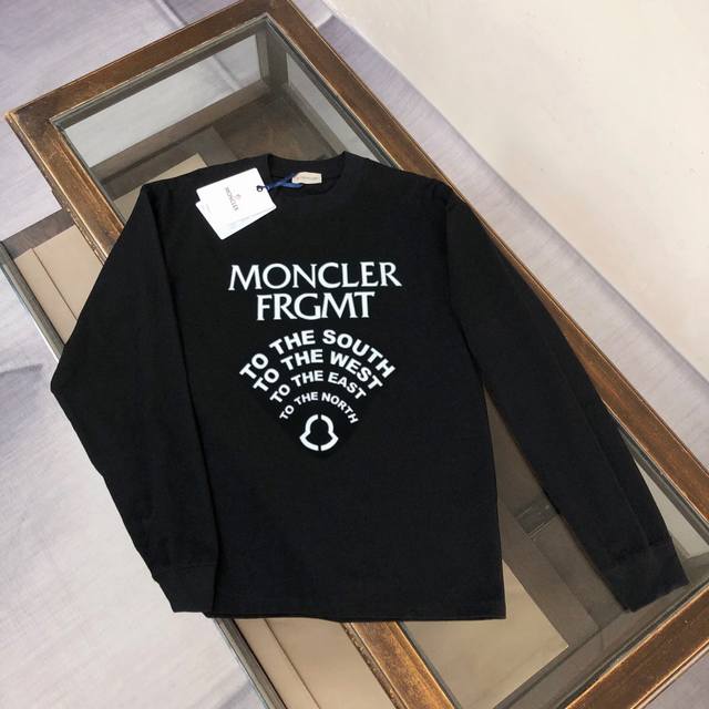 Mon*Cler 蒙口 早秋最新款经典时尚轻薄长袖卫衣～单穿叠穿都～Os宽松版型，经典毡艺刺绣章仔徽标彰显品牌辨识度，极简风格设计中透露出高级百搭的气质，精选2