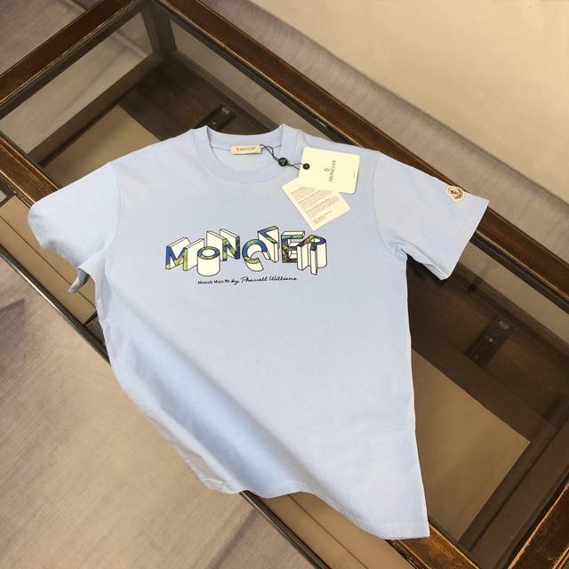 Mon*Cler 蒙口 2025最新款情侣款品牌Logo印花圆领短袖 情侣T恤 春夏新品 高品质 时尚百搭潮款 定制进口面料 ！穿着舒适 透气 时尚不失个性 上
