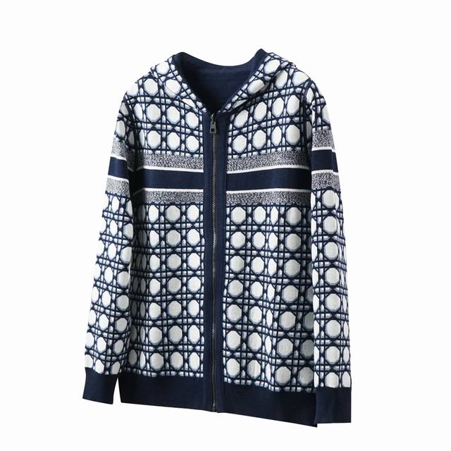 D12 Dior 迪奥 24Fw 阿尔卑斯滑雪系列双面羊绒拉链连帽外套毛衣官网直出同步原版开发！全衣对位 优质羊绒面料 厚实质感细腻柔软 双面可穿 看图细节可随