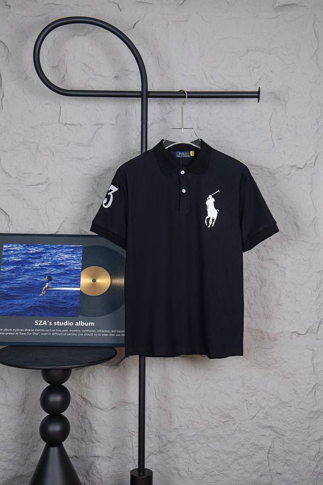 款号：M166 Polo Ralph Lauren 拉夫劳伦 基础大马刺绣Logo Big Pony Polo衫 T恤短袖S~Xl 黑色 藏青 灰色 白色 原版