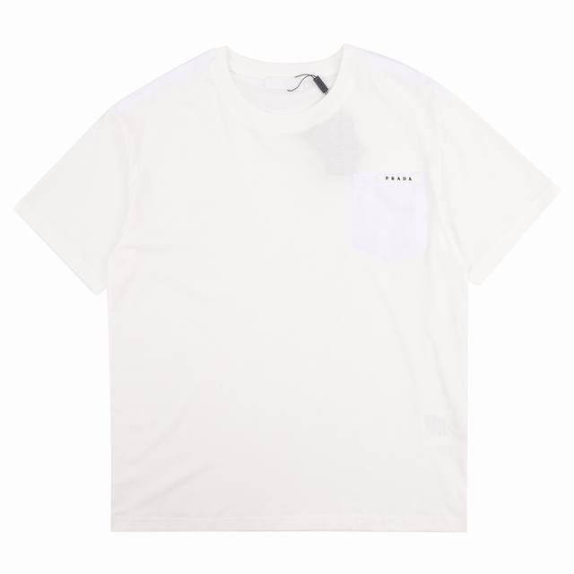 Prada 普拉达 经典口袋徽标短袖T恤Size：S-L