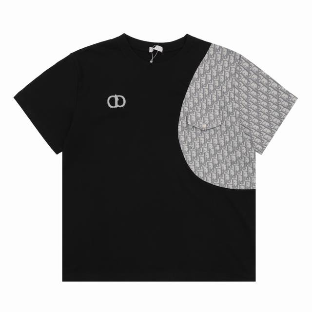 Dior 迪奥 刺绣拼接圆领短袖Size：Xs-L