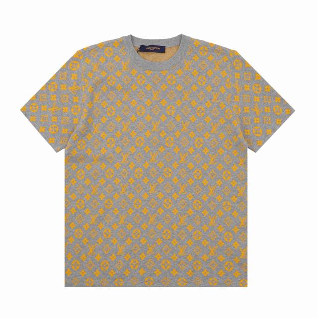 Louis Vuitton 路易威登 满印老花Logo针织短袖T恤尺码：Xs-L