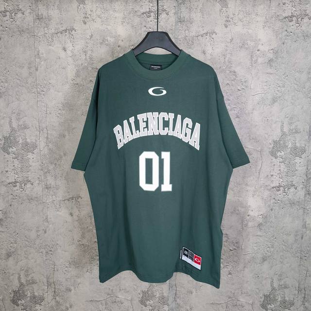 Blcg Basketball Oversized T-Shirt In Dark Green Light Green 25Fw 曼联合作系列新款曼联10号球衣