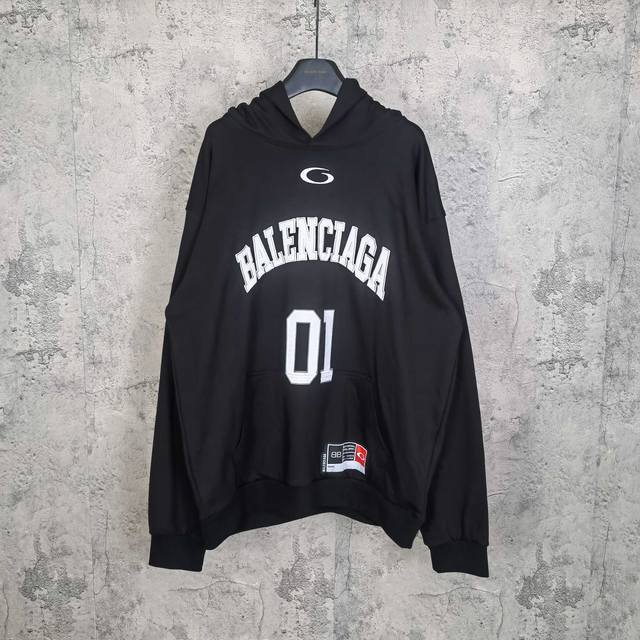 Blcgbasketball Series Hoodie Large Fit In Black 25Fw秋冬新款篮球系列英超曼联10号球衣连帽卫衣颜色：黑色尺码