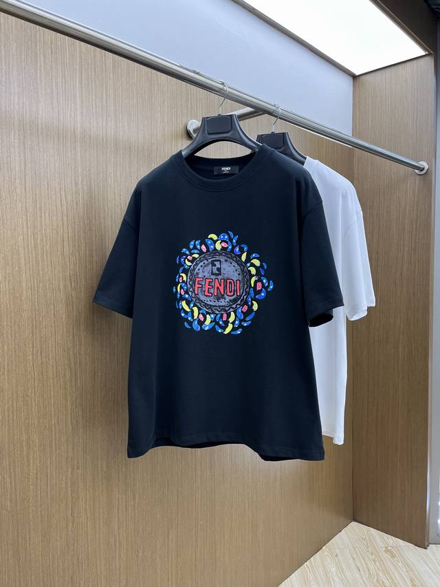 新品 Fd Ss春夏独家专供新款原单男士休闲短袖 高端定制 高端版本 时尚百搭爆款进口纯棉面料 手感超柔软细腻 穿着亲肤舒适 高端精品 代工厂P精细做工 上身非
