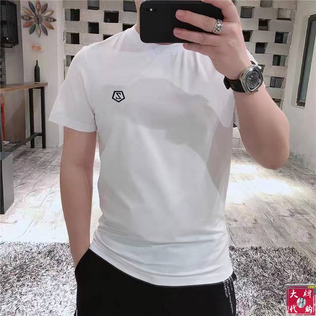 Zegna 杰尼亚 胖哥福音最大4Xl可穿200斤顶级圆领休闲短袖高级定制百搭款式 任何人都可以轻松驾驭 面料全订制工艺 胸前奢华经典品牌最新Logo设计，非常