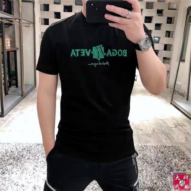 Bv 胖哥福音最大4Xl可穿200斤顶级圆领休闲短袖高级定制百搭款式 任何人都可以轻松驾驭 面料全订制工艺 胸前奢华经典品牌最新Logo设计，非常显档次懂货的必