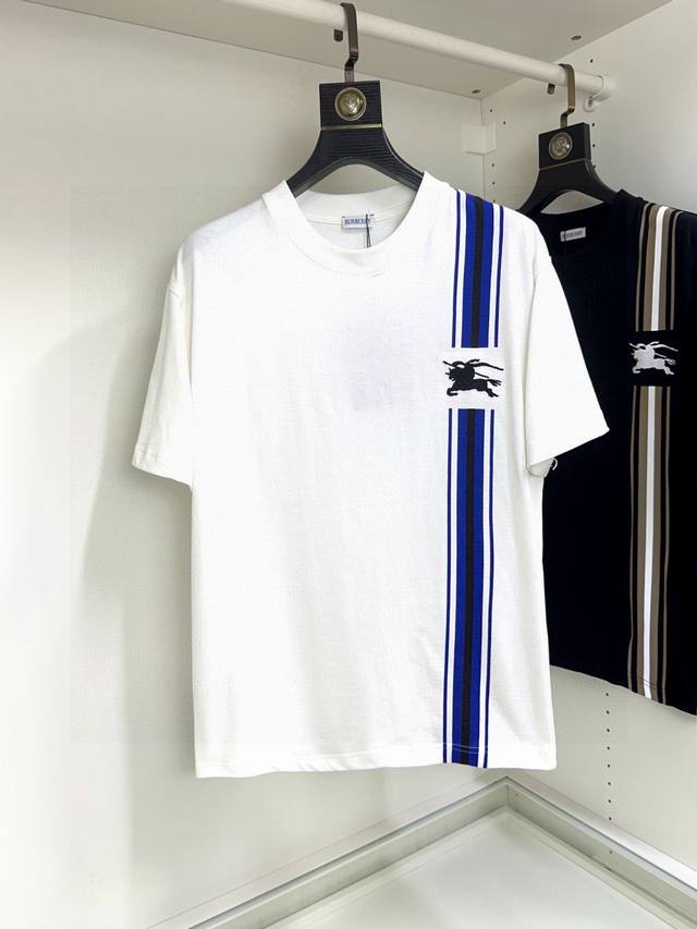 Burberry 巴宝莉 胖哥福音最大可穿200斤高版本 顶级圆领休闲短袖高级定制百搭款式 任何人都可以轻松驾驭 面料全订制工艺 胸前奢华经典品牌最新Logo设