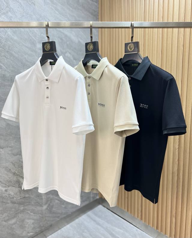 Boss 2025年春夏新品上新 三标齐全 翻领短袖Polo衫 好货不用过多介绍 看细节 专柜码数：M-Xxxl 175 140建议L