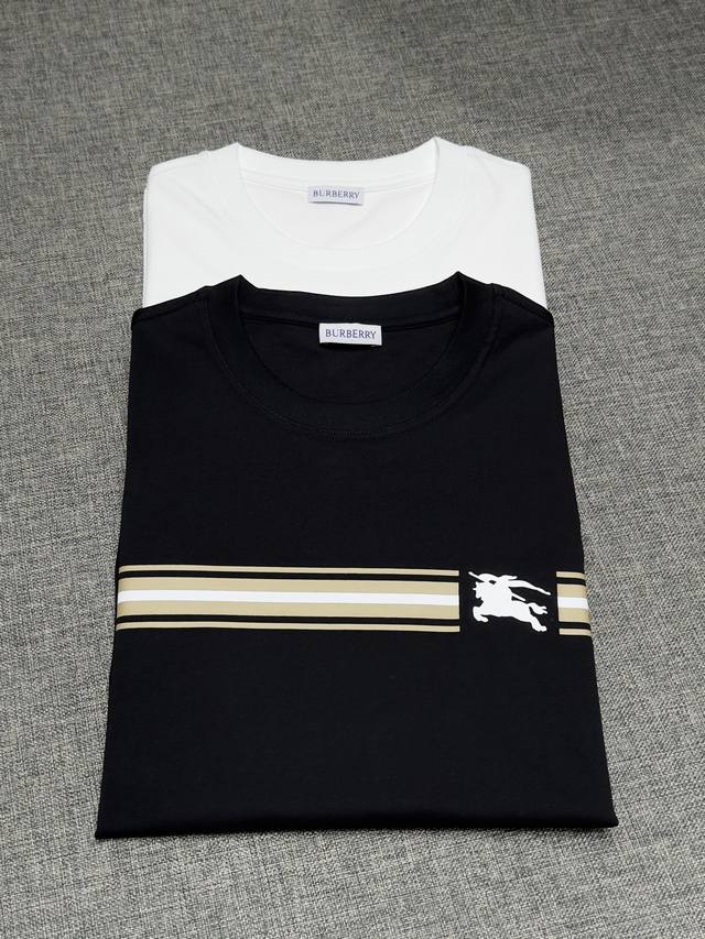 新品 Bur男士纯棉圆领短袖T恤，香港洋行渠道货，高端葡萄牙代工出品，25年春夏秀场款，官方王牌主打单品！客供埃及进口顶级面料，甄选尼罗河区域光照极好的上等棉花