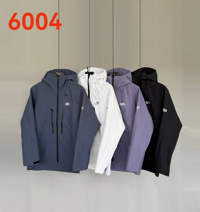 Alo硬壳冲锋衣工艺说明：采用Gore-Tex 3.0面料面料特点： 防污 防风 防尘 做到三防 耐寒 保温款号：766-6004颜色：黑色-破晓蓝-烟灰色-星