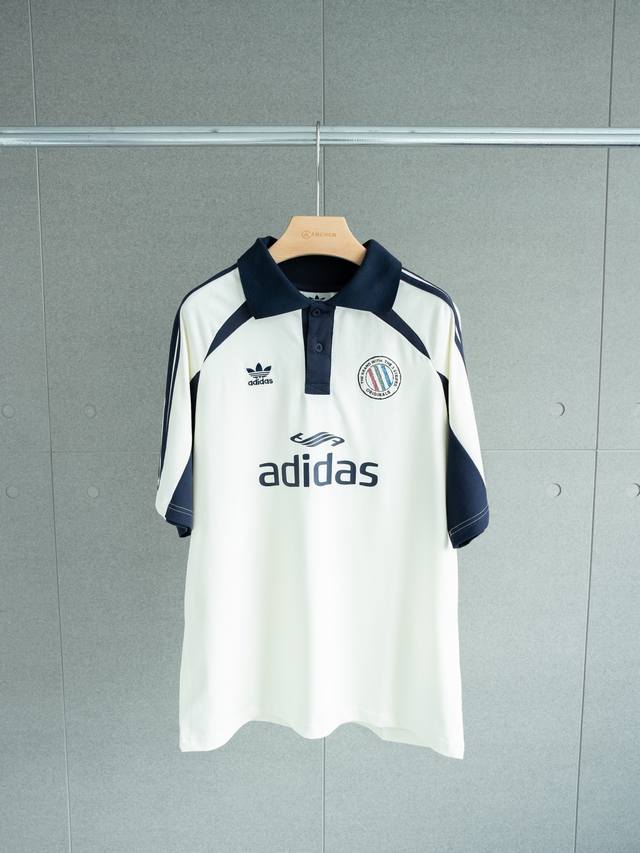 纯原臻品 原厂跟单 学院风热门单品 Ad-三叶草Adidas 3 Stripes Short Sleeve 三条杠织带复古撞色 情侣短袖Polo衫 男女同款 颜