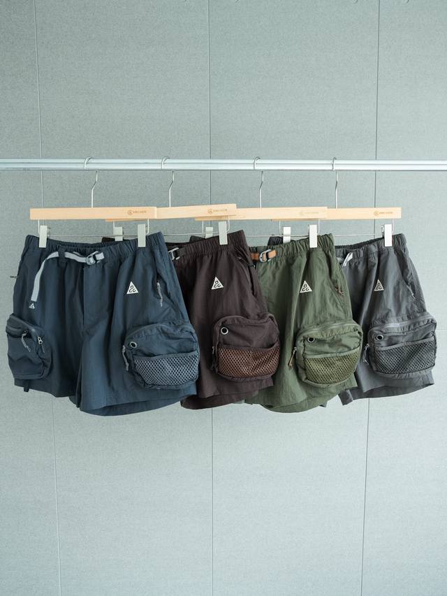 纯原臻品 原厂跟单 原厂T1品质 顶级工艺 Nike耐克 Acg”Snowgrass“ S S25 Nk新款 工装机能多口袋纯色工装裤袋休闲宽松机能风短裤五分裤