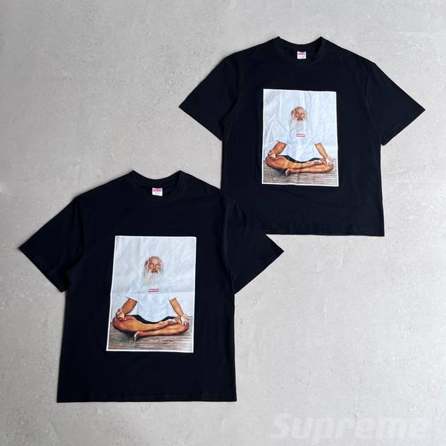 顶级版本 Supreme 21Fw Rick Rubin Tee白胡子老头 人物照片图案Logo印花美潮复古高街宽松情侣短袖T恤 男女同款 #爆款强势登陆 一发