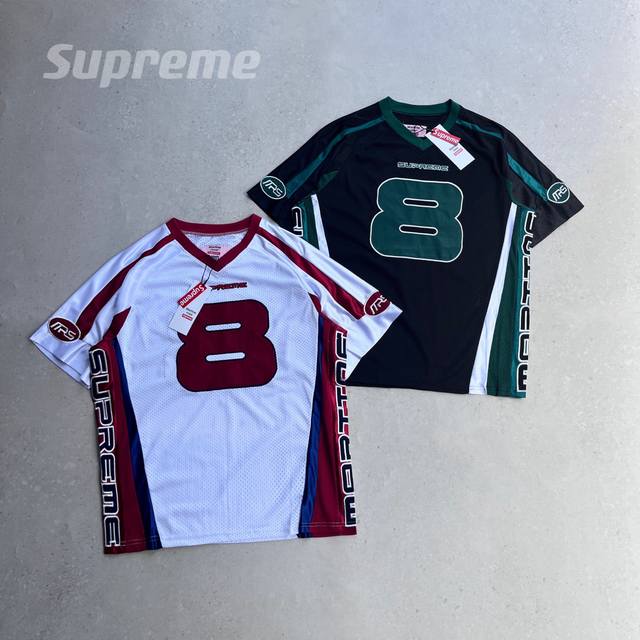 顶级版本 纯原臻品 原厂品质Supreme Fw25 Martine Rose Football Jersey 联名合作款 8号网眼复古球衣短袖 虞书欣Tizz