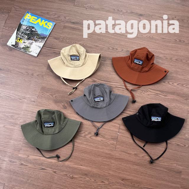 纯原臻品 原厂跟单 巴塔新渔夫解锁夏日户外机能 原厂品质Patagonia 巴塔哥尼亚 全新五色 户外机能工装挂绳便携式速干防泼水遮阳帽钓鱼帽防晒渔夫帽 经典山