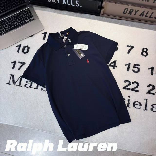 Ralph Lauren拉夫劳伦两扣翻领Polo衫-面料：采用原版一比一定织定染珠地棉面料。-辅料：原版拆解开发，一比一定制的小标，领标，水洗，吊牌，五金等等。