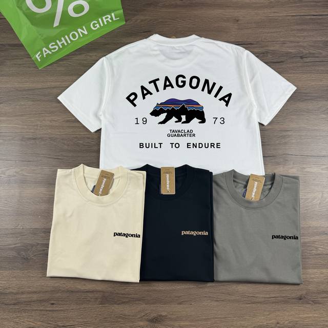 Patagonia巴塔哥尼亚 新款情侣款短袖T恤 如今热销的顶级流量款！高品质280克纯棉面料，品，宽松版型休闲舒适不挑人，日常都很实穿时髦百搭~夏季穿刚好而且