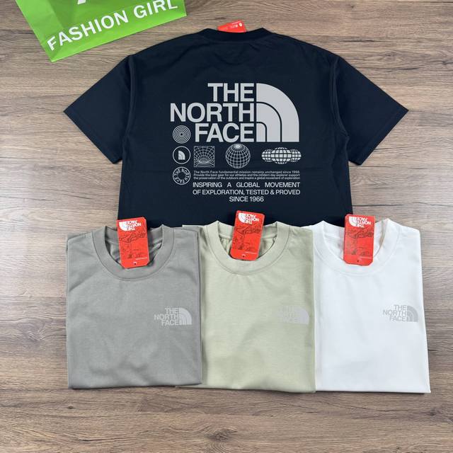 夏季新款The North Face北面Tnf四色情侣圆领短袖T恤，独一无二的活性环保面料染色，面料采用280克重的纯棉爽滑面料，质量保证、原厂面料、定制定染、