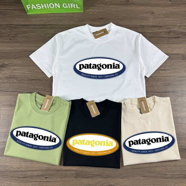Patagonia巴塔哥尼亚 新款情侣款短袖T恤 如今热销的顶级流量款！高品质280克纯棉面料，面料光滑，正适夏季穿搭，亲肤透气不起球，时尚又个性，超级洋气的一