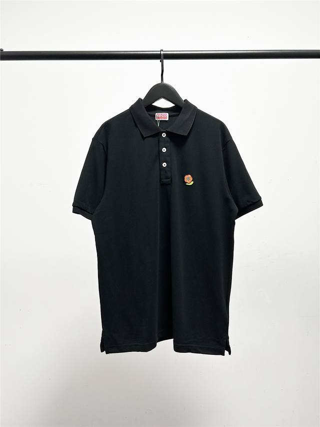 Kenzo高田贤三海棠花刺绣Polo衫，品质好货.Kenzo 虎头家官网新款经典 男士Polo衫2025夏季商务休闲纯色领子小花刺绣重磅纯棉T恤 短袖Polo衫
