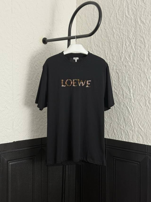 Loew* 罗意威25Ss新款字母迷彩刺绣短袖T恤尺码：Xs-L