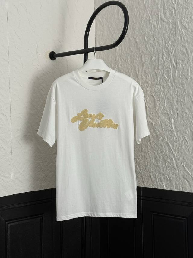 Lv 路易威登25Ss毛巾绣刺绣短袖T恤尺码：S-Xl