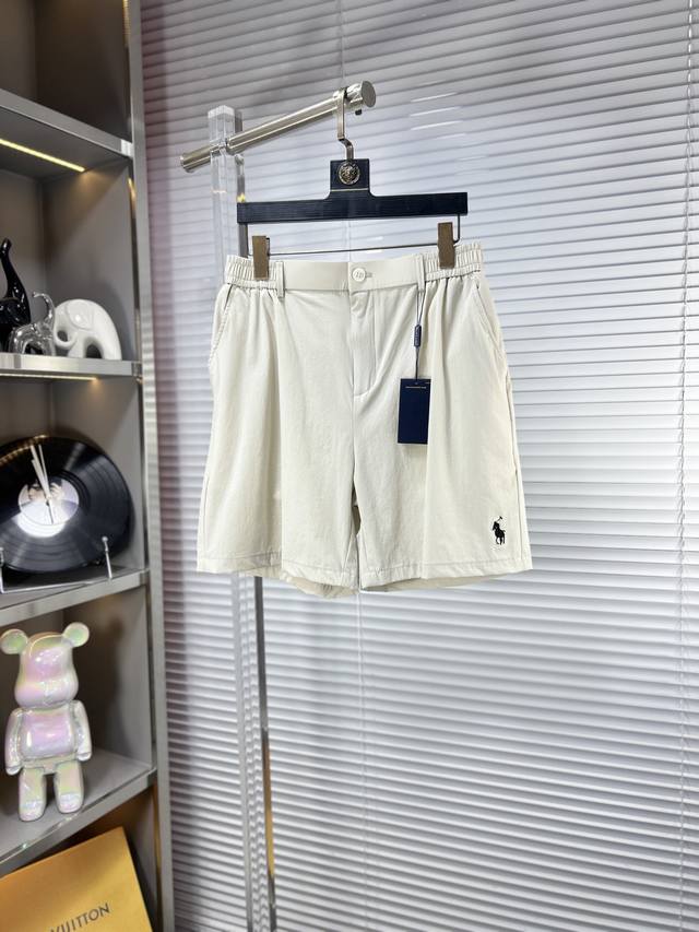 Polo* Ss25夏季男士休闲短裤，堪称百搭单品，弹性松紧腰边抽绳设计，手感柔软、保型性好、低弹丝的构造使裤身弹性恰到好处，并且不易起皱！码数：M-Xxxl