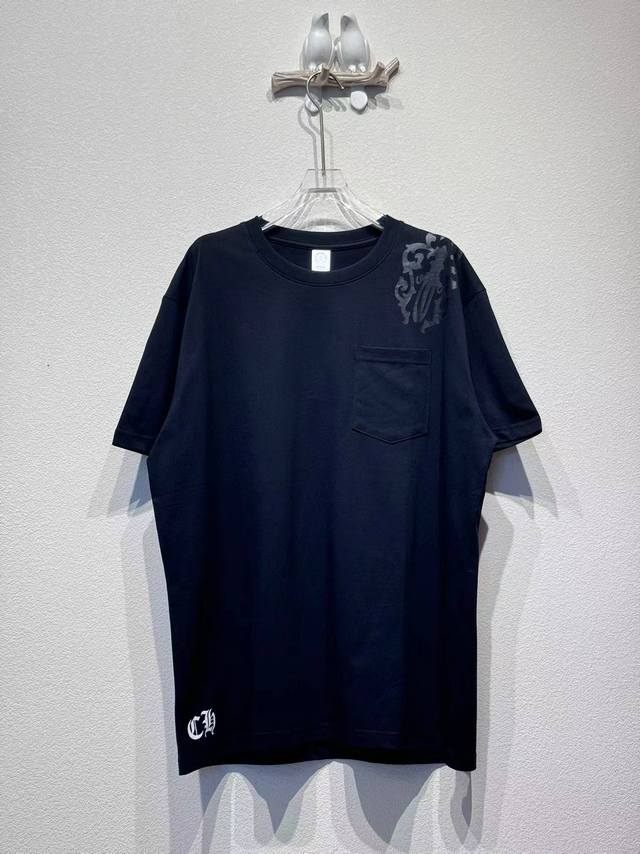 Ch 藤蔓十字印花短袖
