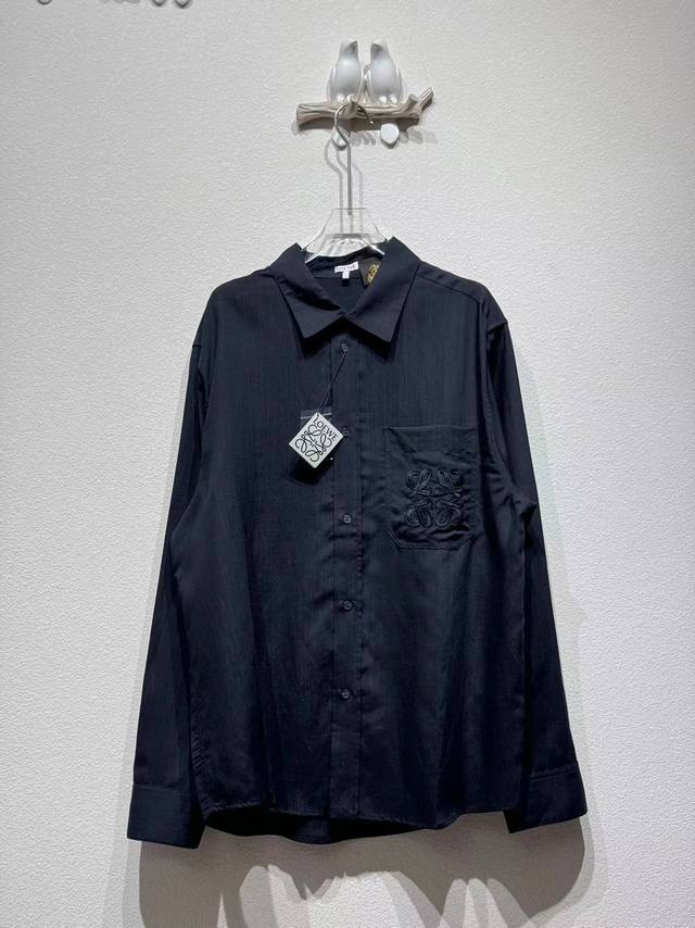 Loe 绣花亚麻长袖衬衫