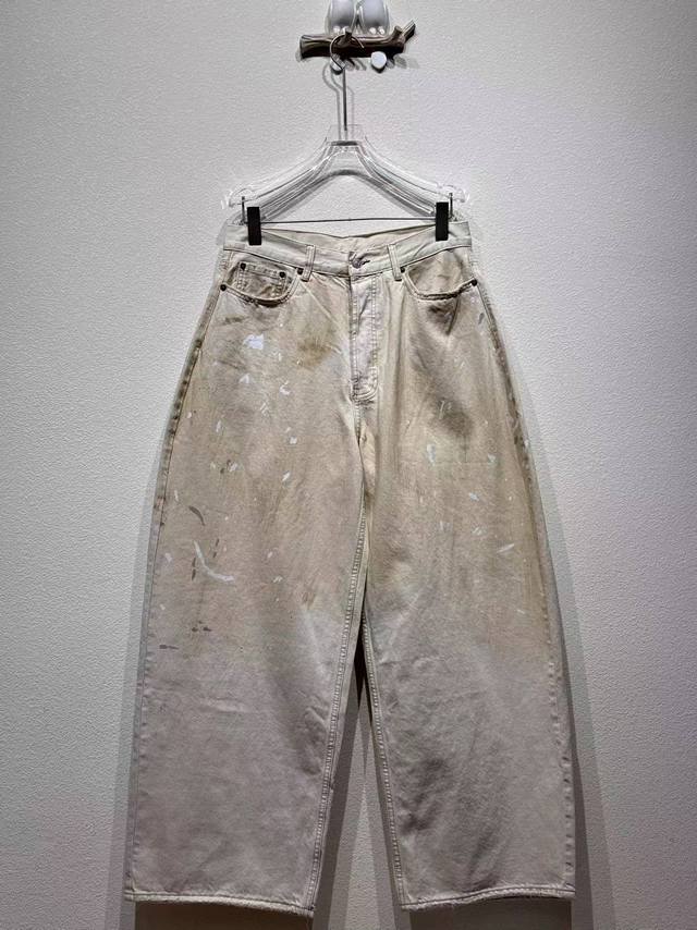 Acne 漆点印花牛仔裤