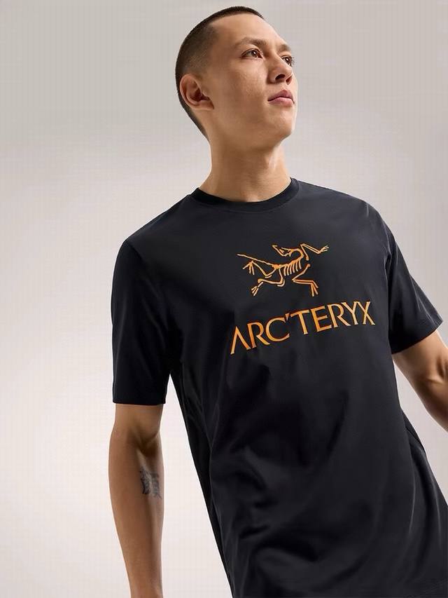 高品质，雪梨纸精包装Arc`Teryx 始祖鸟天花板级别两色基础款纯棉男女大Logo印花短袖T恤专柜品质专柜在售品质一级棒，大工厂P出货，细节经的起考究柔韧、耐