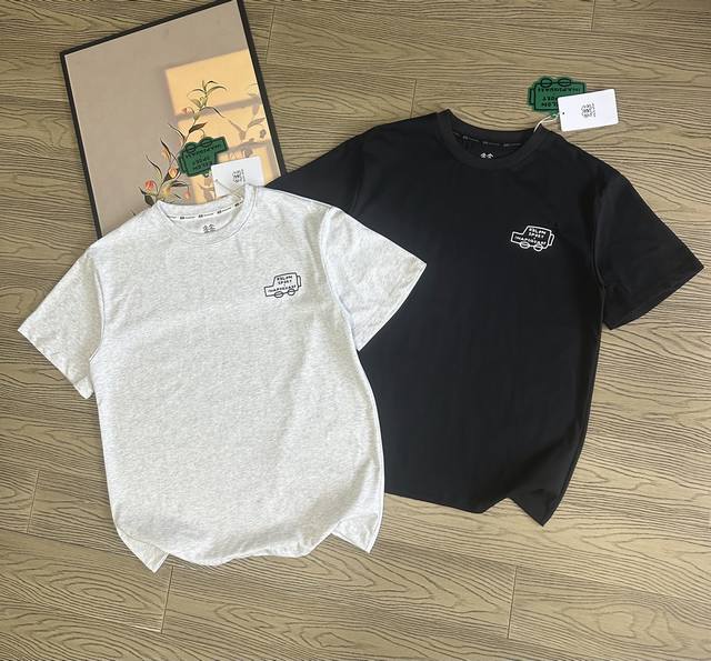 韩国代购可隆Kolon Sport X Inapsquare 小汽车联名款 Sport系列 Ss24 户外休闲抗菌圆领涂鸦印花短袖T恤 男女同款面料：采用40织