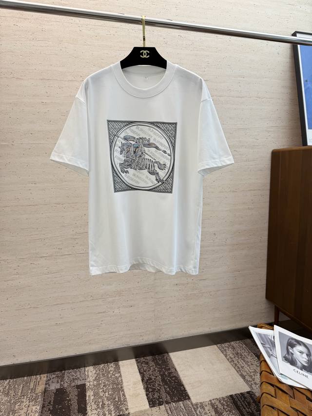 Bur2025 春夏新款短袖 整体上色泽较鲜明和光亮，手感顺滑揉软，悬垂感特强，质地自然柔软、贴身超级舒服，悬垂感特强！T恤日常穿搭很自在很实用，超级的有韧性比