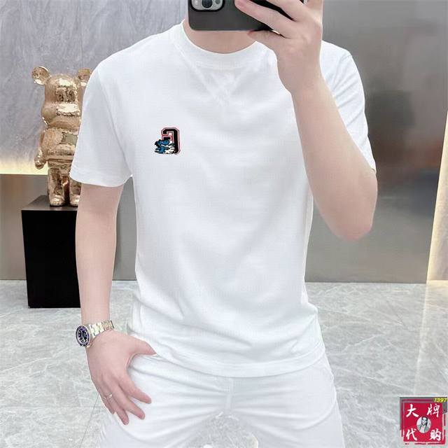 高版本 Gucci 古奇 最大Xxl可穿200斤顶级圆领休闲短袖高级定制百搭款式 任何人都可以轻松驾驭 面料全订制工艺 胸前奢华经典品牌最新Logo设计，非常显