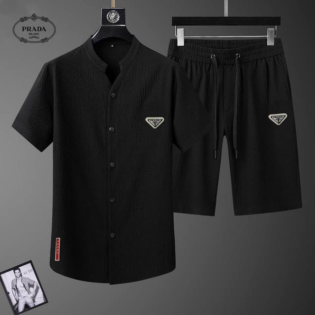 Prada 普拉达 夏季新款短裤套装！丝光棉麻面料！独家首发新品 官网同步米兰走秀款 实物拍摄顶级好货 标准码数！最新顶尖官网原单，全新体验 面料立体剪裁 全新