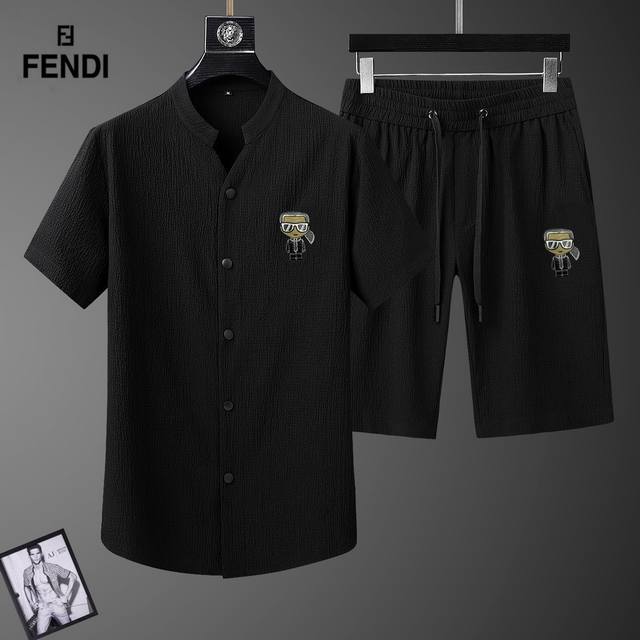Fendi 芬迪 夏季新款短裤套装！丝光棉麻面料！独家首发新品 官网同步米兰走秀款 实物拍摄顶级好货 标准码数！最新顶尖官网原单，全新体验 面料立体剪裁 全新五