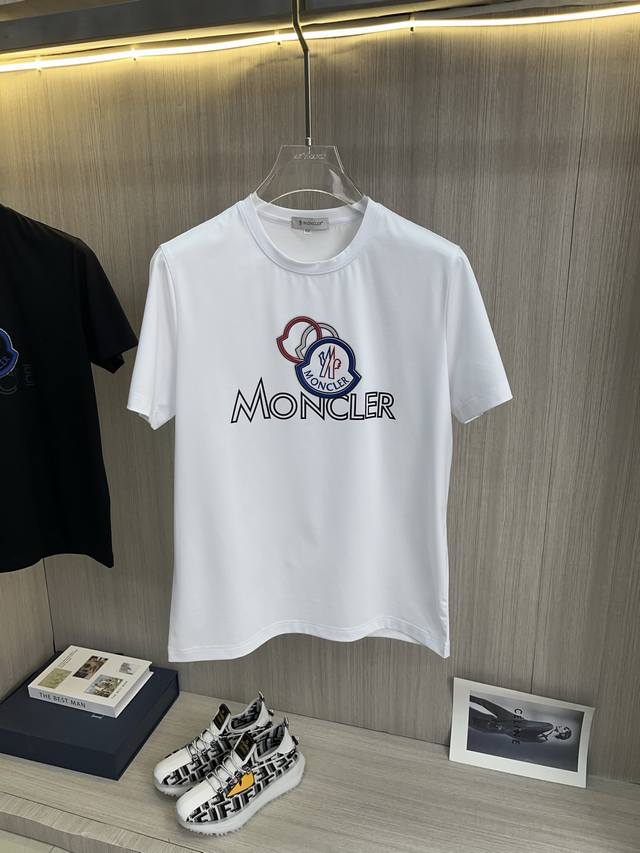Moncler蒙口 2025Ss春夏高品质丝光棉短袖T恤 M-6Xl可穿至230斤 顶级原单品质，当下最新工艺要求，顶级订单要求车线做工，超级好搭配，顶级定制，